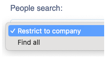 Searching for people in TimeCatchApp