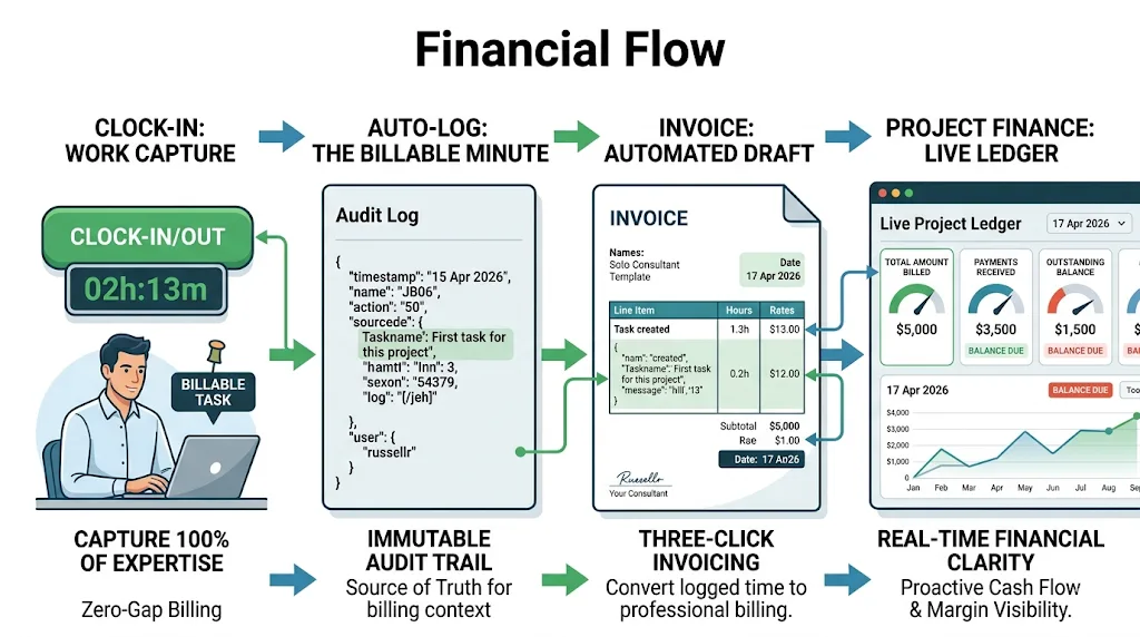 Process of using integrated invoicing